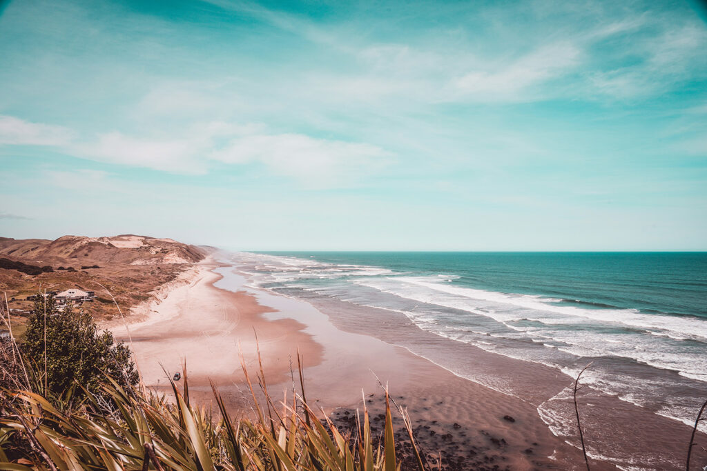 waves on a beach