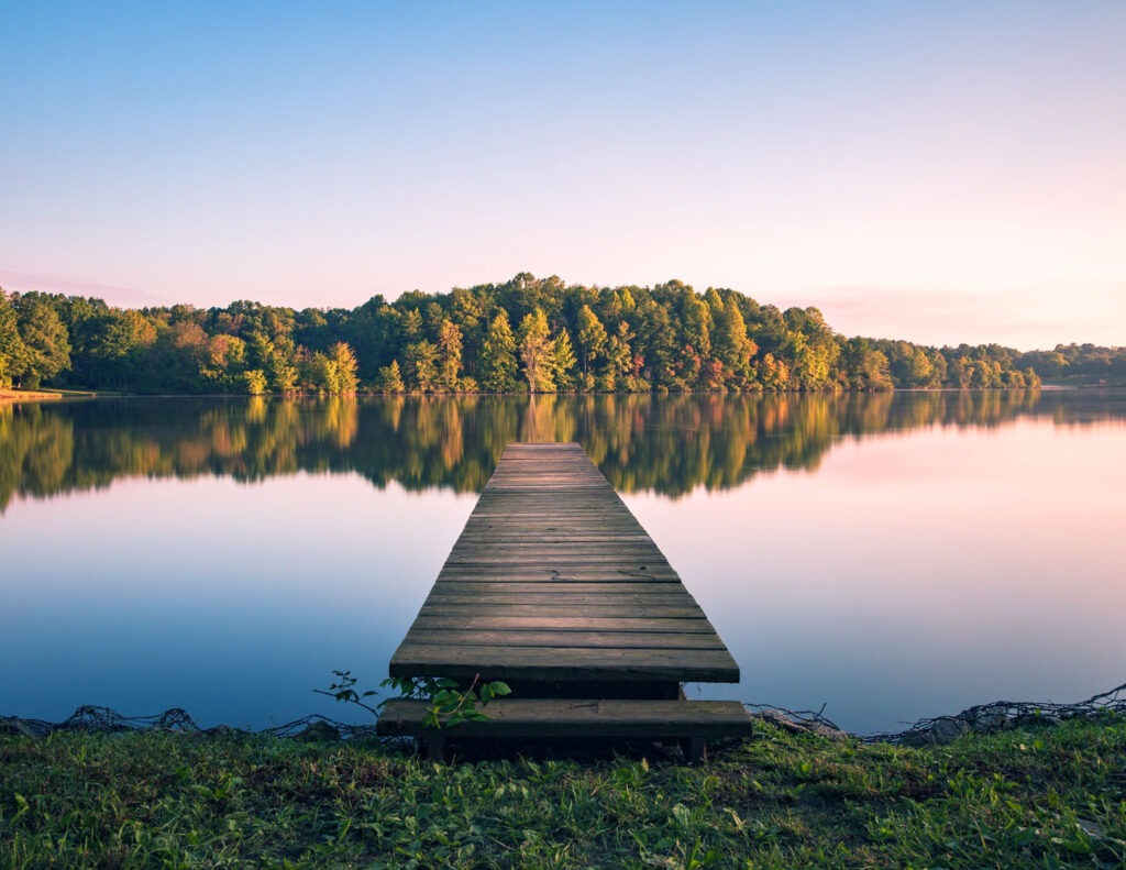 dock on lake